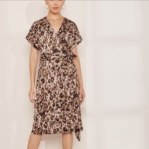 J.Crew Wrap cheetah print Dress